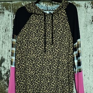 Animal print hoodie